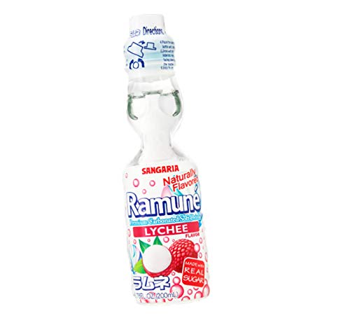 Ramune Japanese Marble Soda Choose your flavor (Lychee) Pack 6