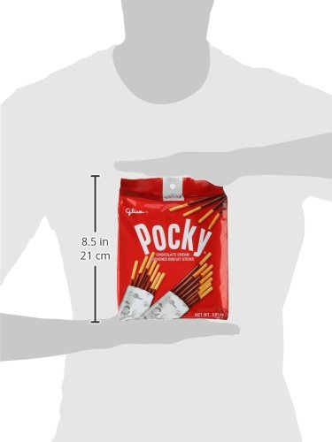 Glico Pocky Family Size Cream Covered Biscuit Sticks (9 Individual Bags) Chocolate Flavor(20 Pack per case)