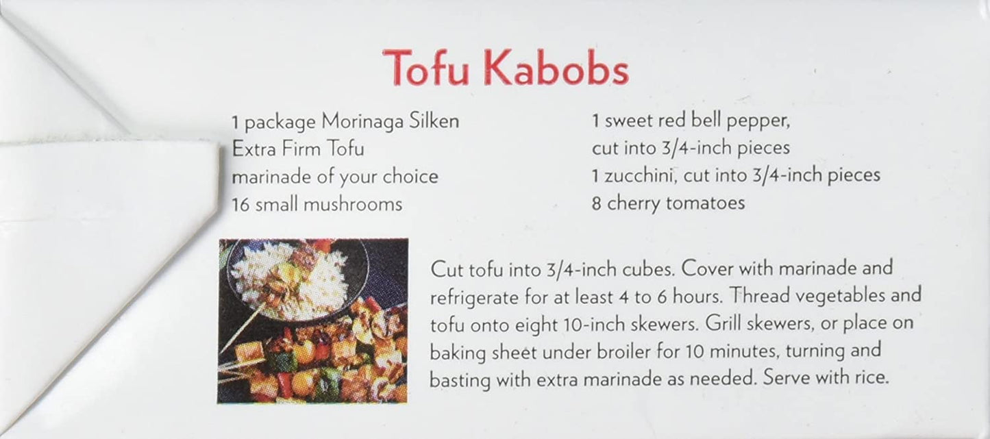 Mori-Nu Silken Tofu Extra Firm, Velvety Smooth and Creamy, Low Fat, Gluten-Free, Dairy-Free, Vegan, Made with Non-GMO soybeans, KSA Kosher Parve, Shelf-Stable, Plant protein, 10.9 oz x 12 Packs
