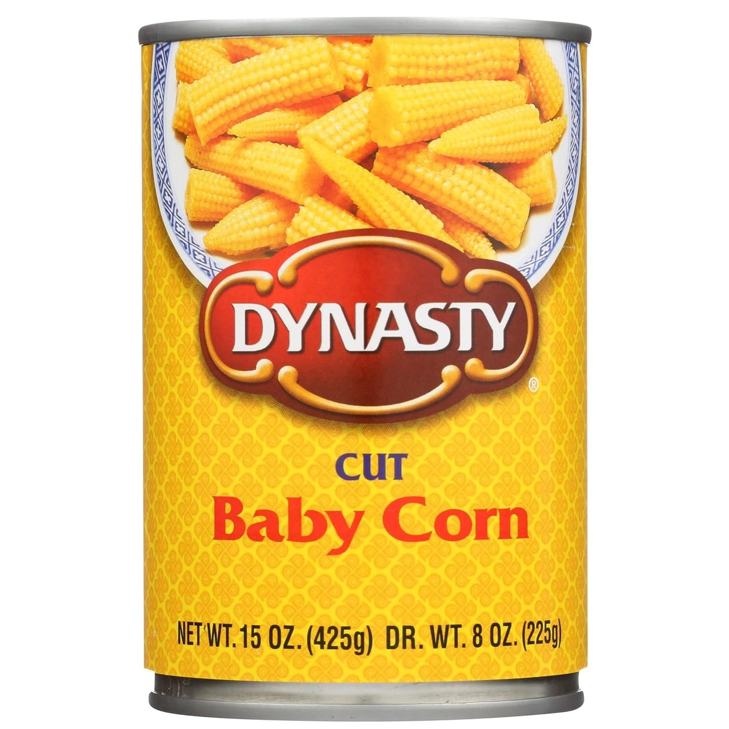 12 Packs Dynasty Cut Baby Corn, 15 Ounce