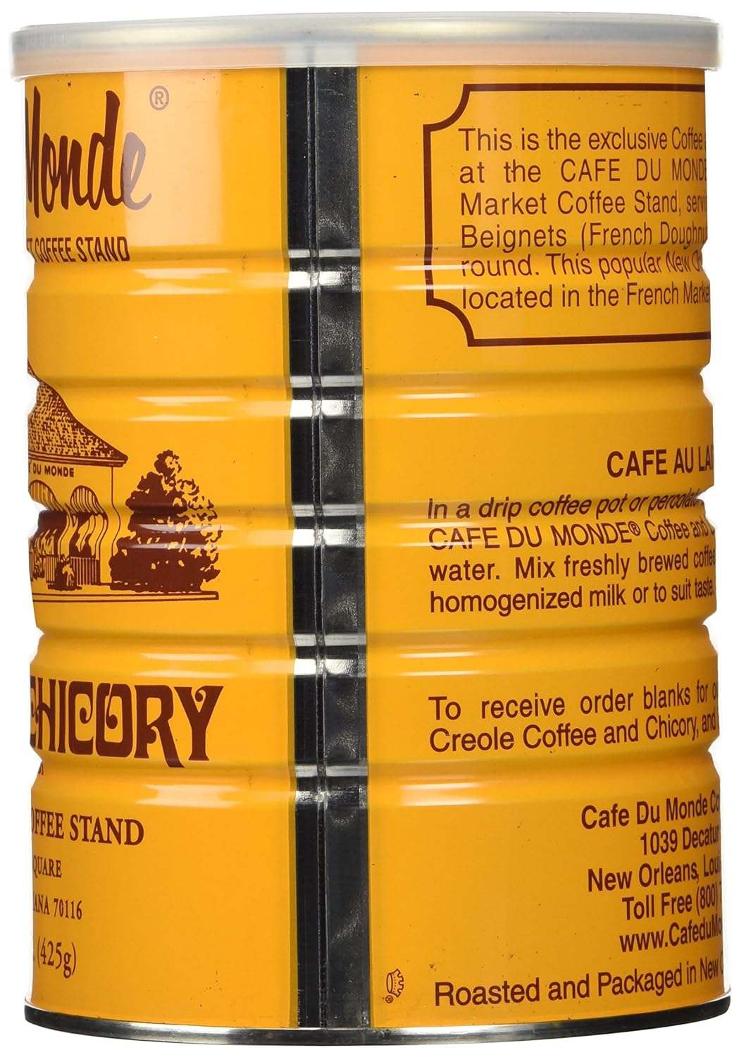 Cafe Du Monde Half a Dozen Cans (6 Cans) of Coffee Du Monde - 15 oz. cans