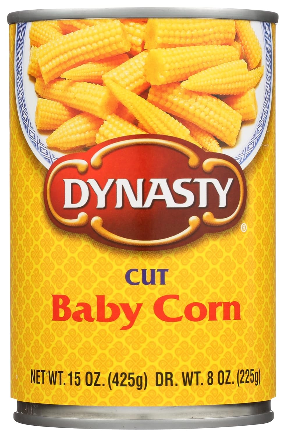 12 Packs Dynasty Cut Baby Corn, 15 Ounce