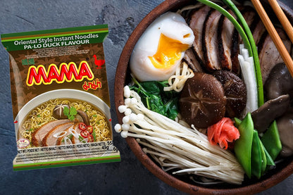 MAMA Ramen Style Instant Oriental Noodles Variety 30 Pack, Chicken, Duck, Tom Yum Pork Flavors