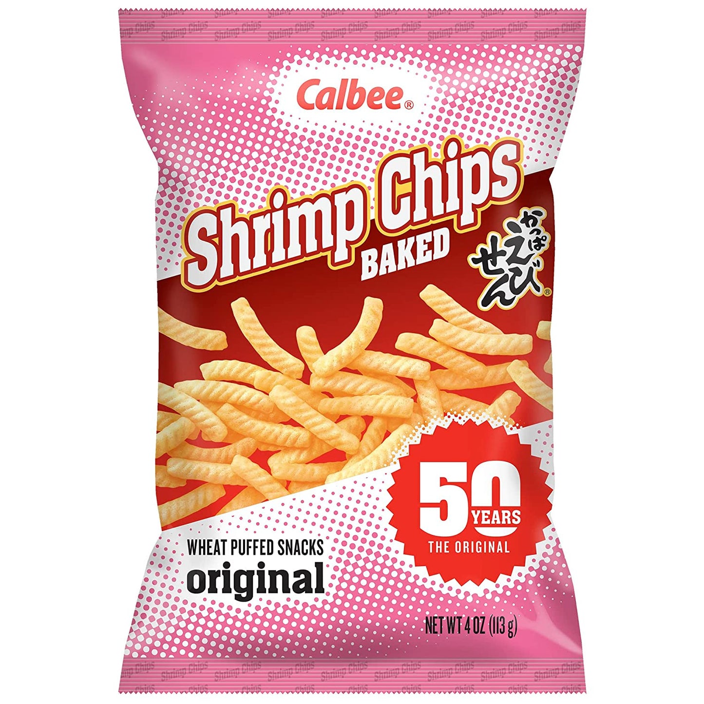 Calbee Shrimp Chips (Original, 4.0 oz) | Japanese Chips Made With Real Wild-Caught Shrimp & Baked To Crunchy Perfection | Indulge In Irresistible Shrimp Flavoured Chips (12 Pack)