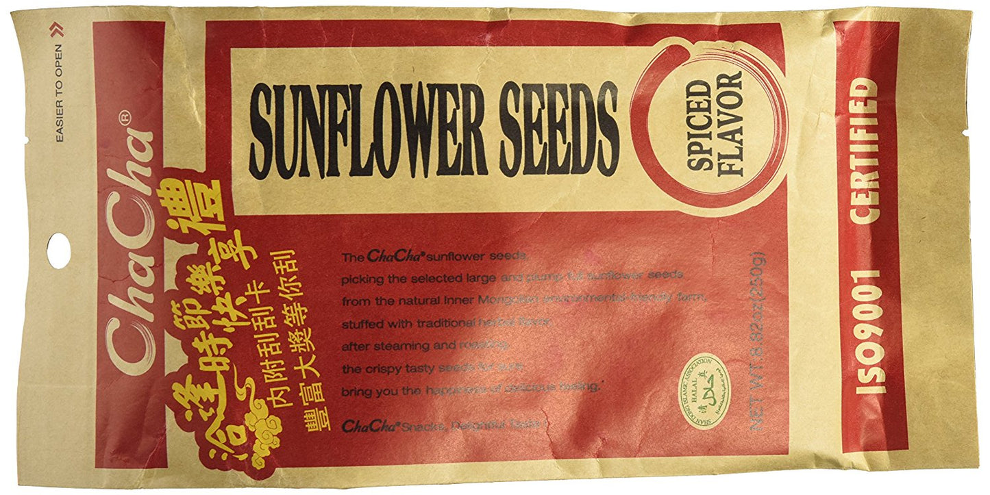 ChaCha Spiced Roasted Sunflower Seeds (3 Pack, Total of 750g)