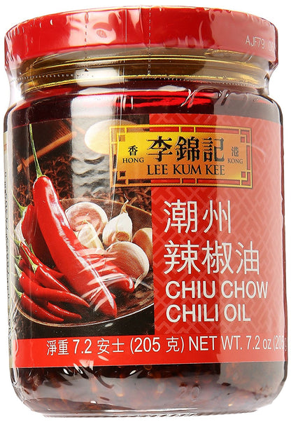 Lee Kum Kee Chiu Chow Chili Oil 7.2oz /205g (Chiu Chow Chili Oil, 2pack)