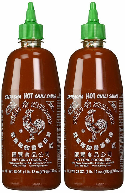 Huy Fong Sriracha Hot Chili Sauce Pack of 2 (28 oz)